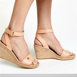 Tory Burch Tan Espadrille Wedges